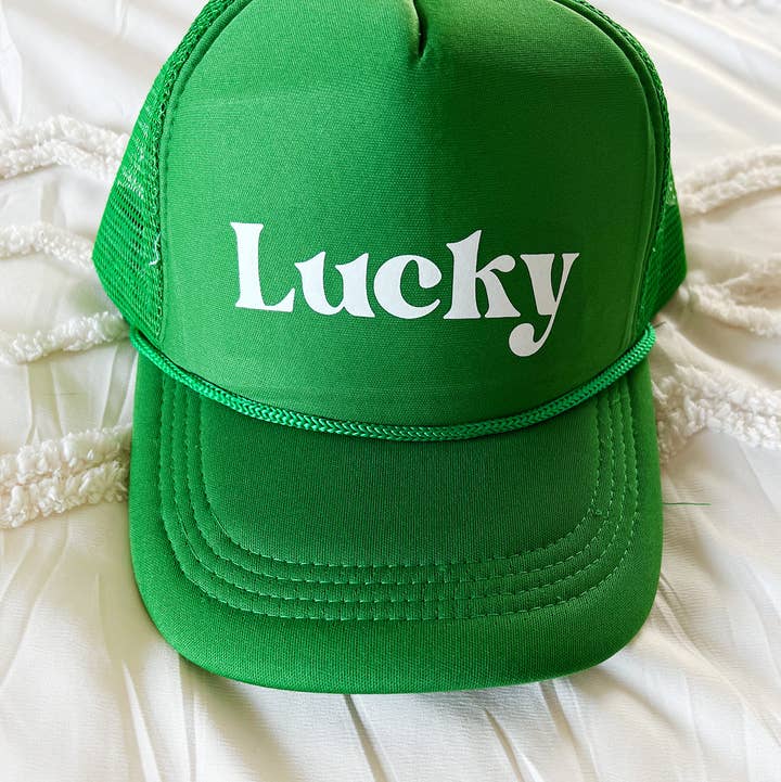 Maddon and Co - Wholesale Trucker Hat - Unisex - Green "Lucky" St Patrick's Day Trucker Hat 0