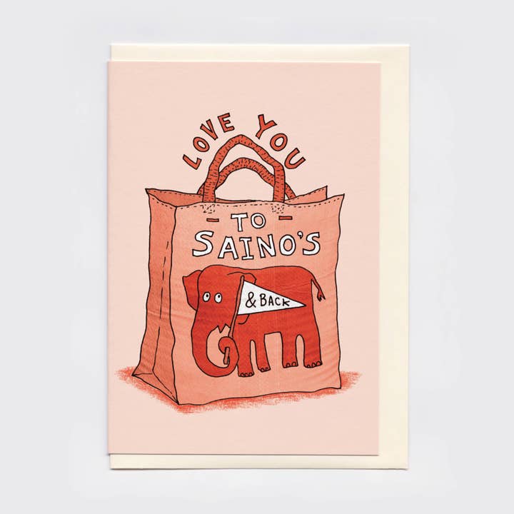 Carte Sainos et dos | Funny Love, Saint-Valentin, anniversaire pour la vente par The Curious Pancake