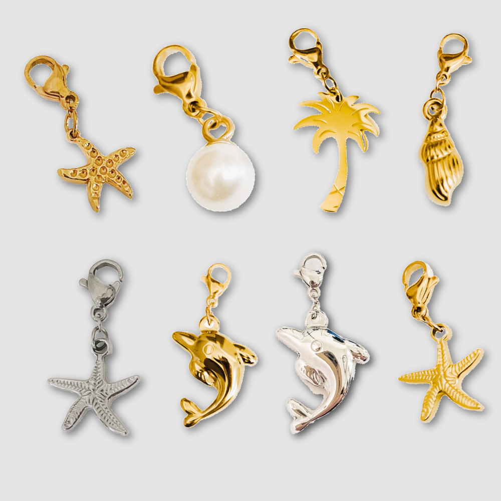 Gold Beachy Vibes Charm Bar Charms - WATERPROOF Wholesale for wholesale on Faire1