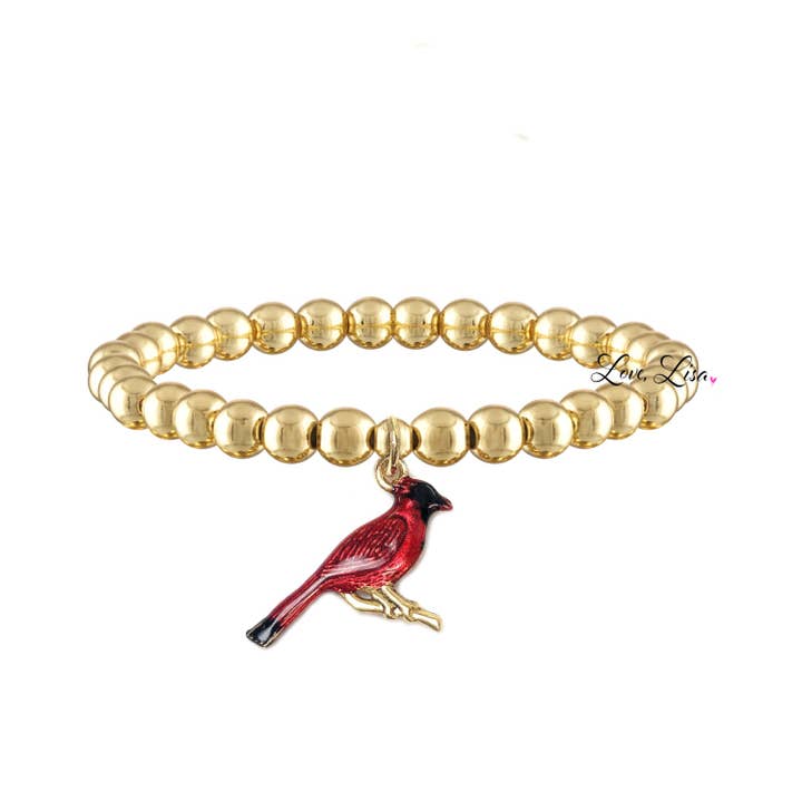 Cardinal Memorial Beaded Bracelet for wholesale by Love, Lisa