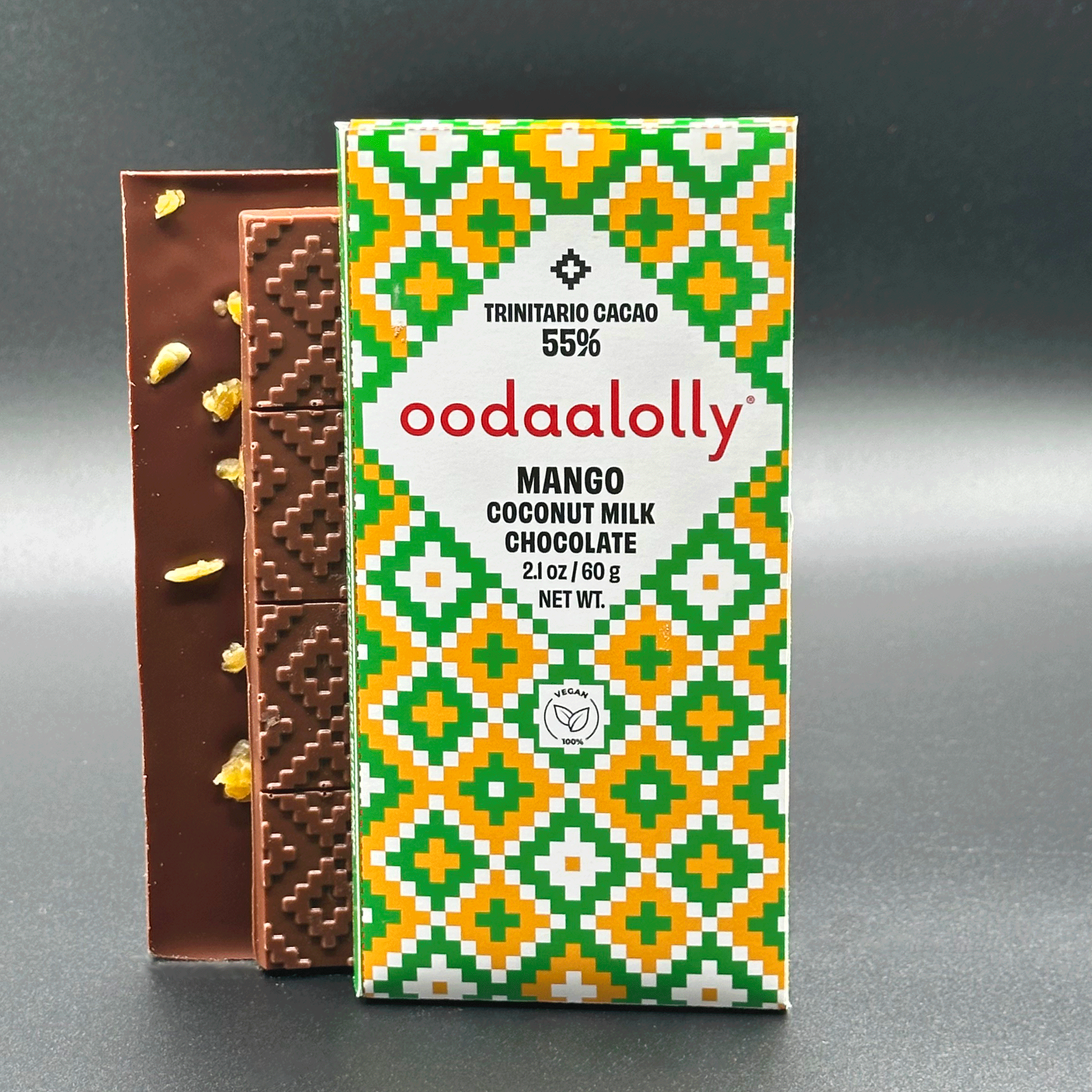 oodaalolly - Wholesale Chocolate Bar - 55% Coconut Milk Mango | Vegan0