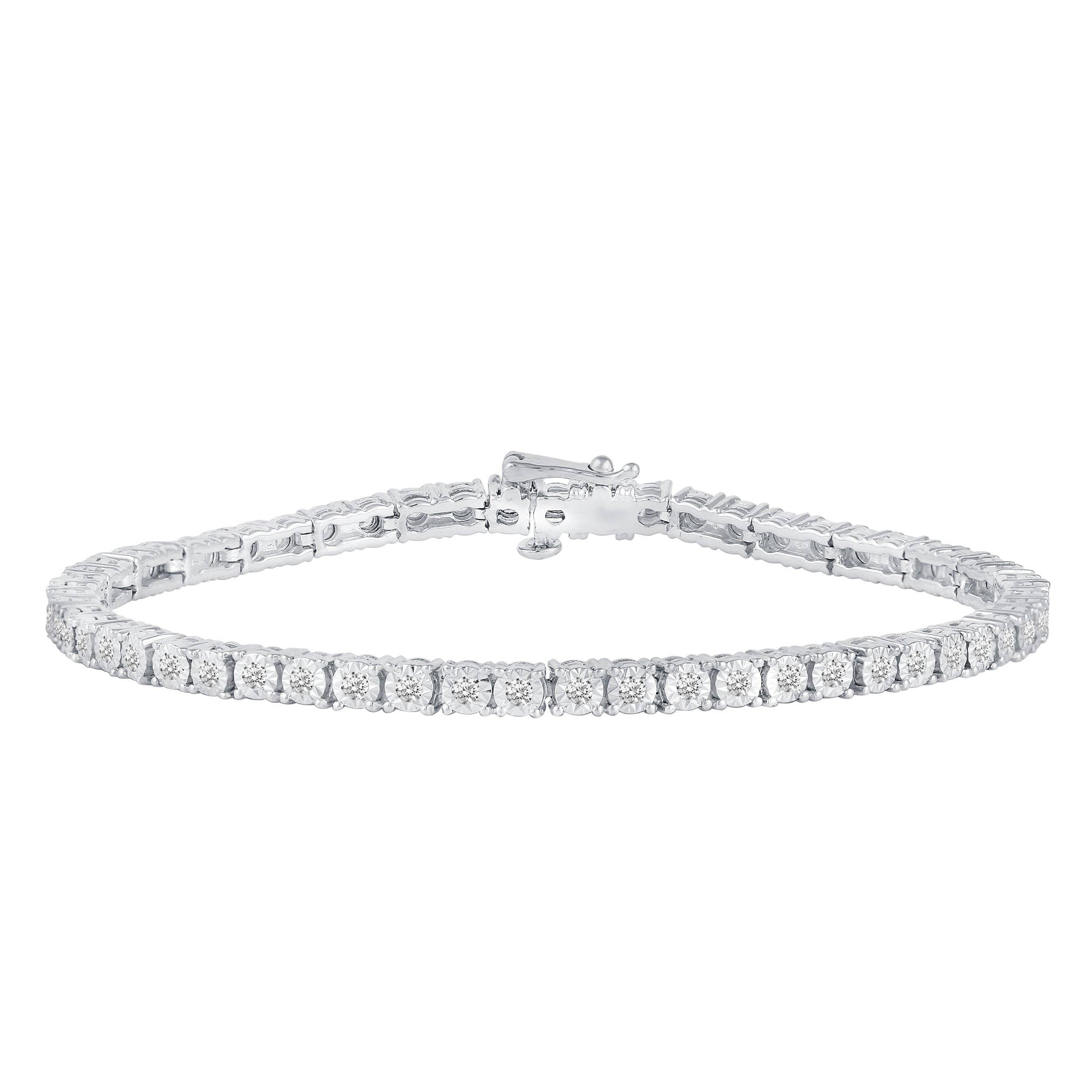 Fifth and Fine - Wholesale Tennis Bracelet - 1/2 - 2.00 Cttw Tennis Bracelet set in 925 Sterling Silver2