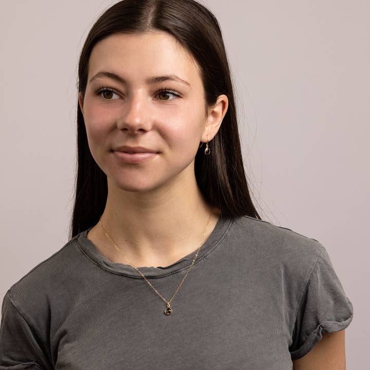 Smokey Quartz Necklace and Drop Earrings Matching Set for wholesale by Soul & Little Rose