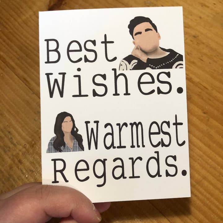 Jewels For Hope - Wholesale Everyday Greeting Card - Best Wishes Warmest Regards, Schitts Creek Inspired Card
