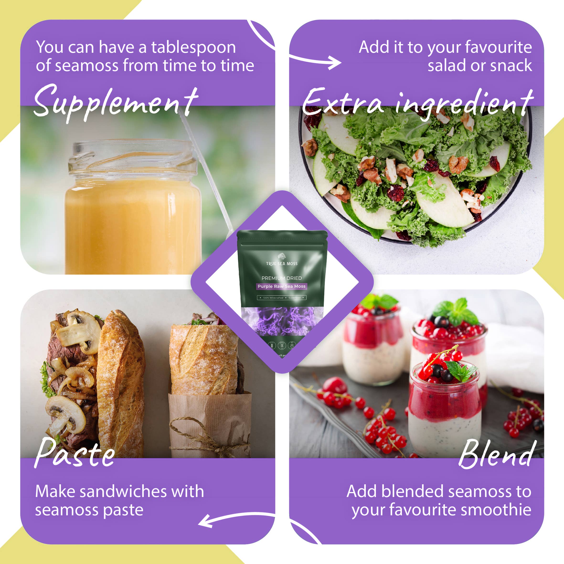 TrueSeaMoss – Engroshandel Kosttilskud og vitaminer – Tørret lilla sømos 453 g (1 lb)2