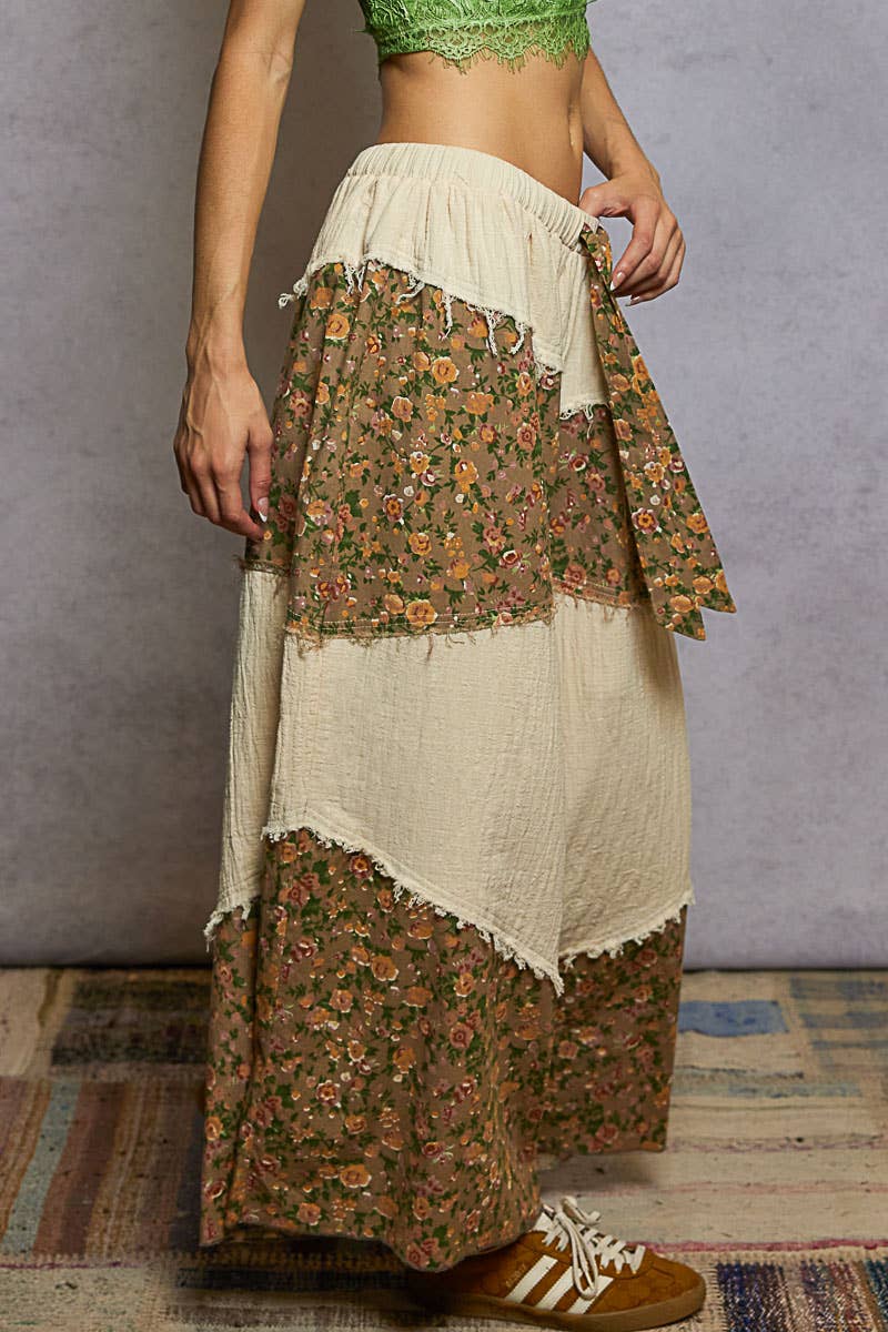 Pol Clothing - Wholesale Pants - Women's - Double gauze frayed edge detail woven pants11