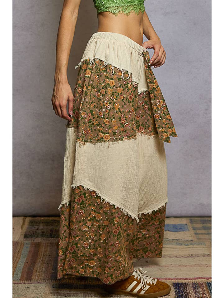 Pol Clothing - Wholesale Pants - Women's - Double gauze frayed edge detail woven pants11