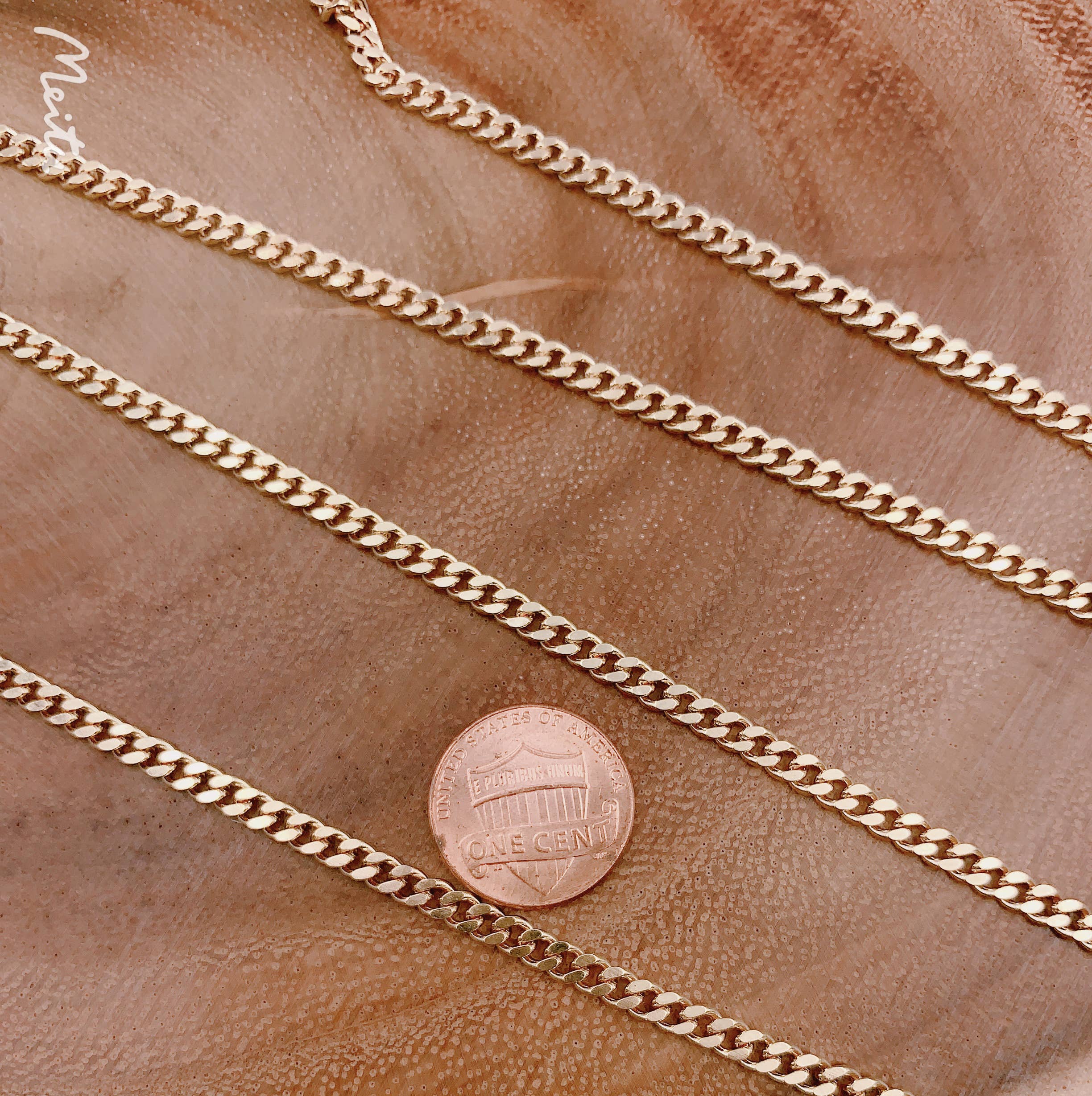 Beads Creation – wholesale Craft supplies – Gold Cuban Curb Chain, Chunky Craft Supplies by Foot3