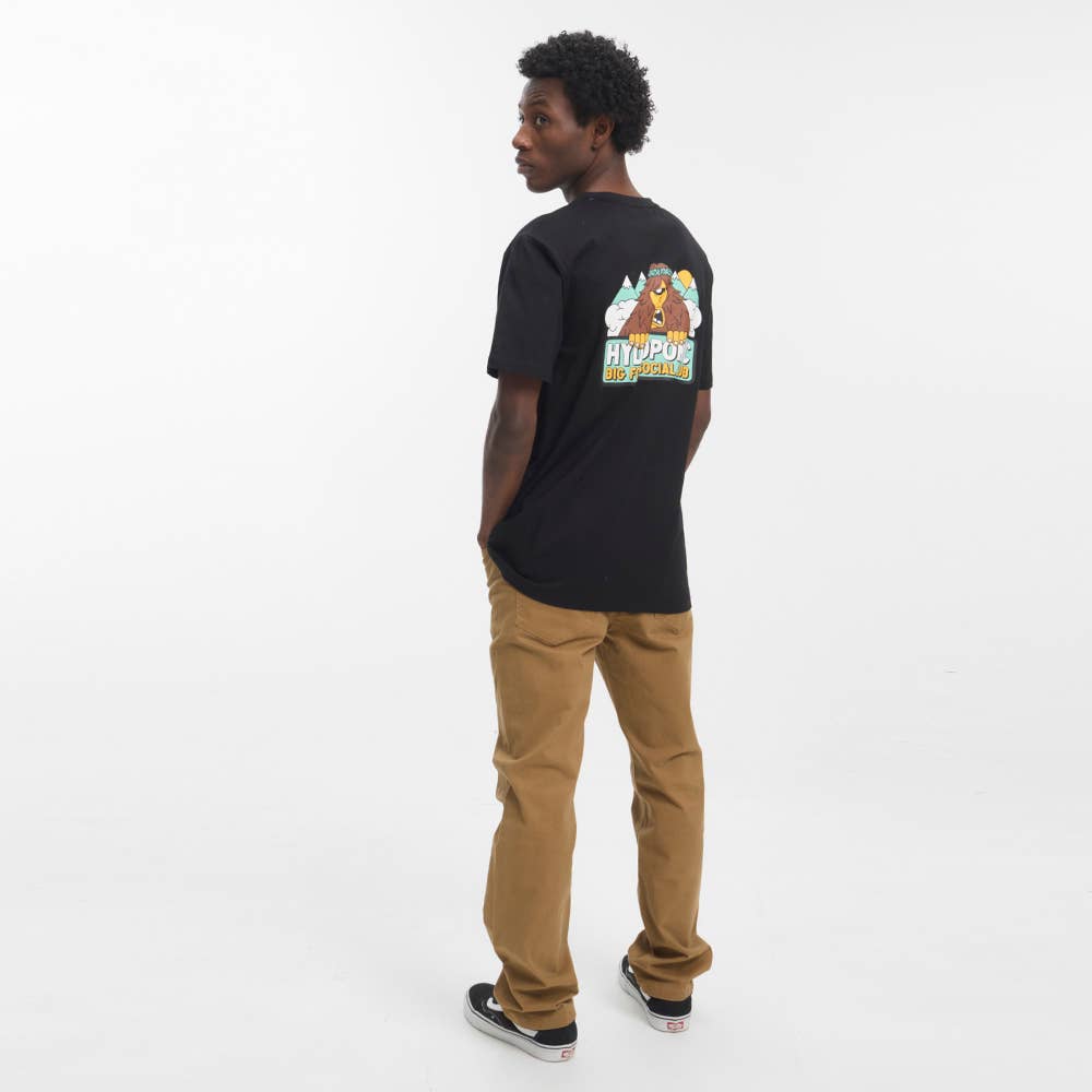 Hydroponic - Wholesale Screen Printed T-Shirt - Men's - Big Foot SS 01 - Black5