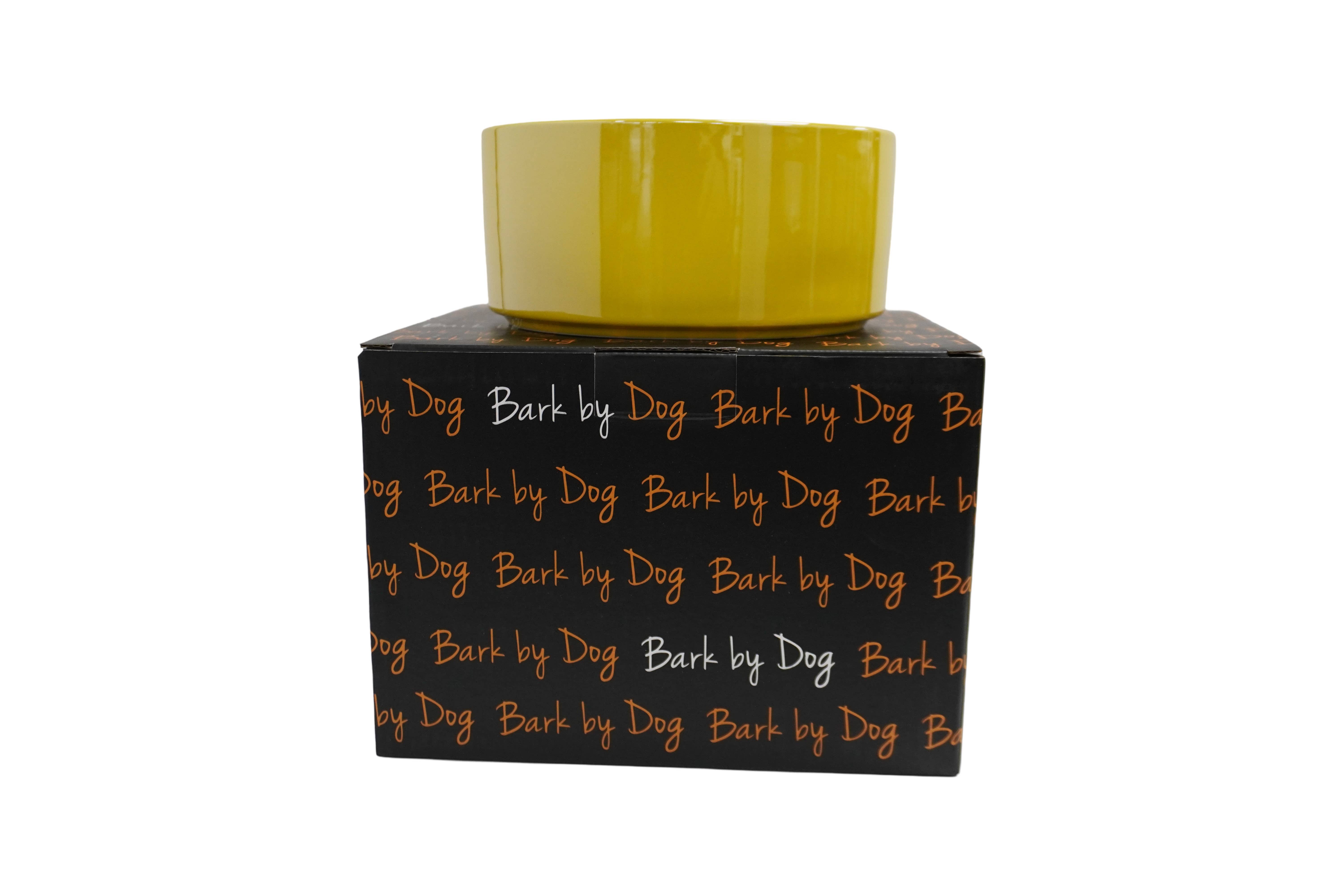 BARK by DOG - Wholesale Pet Bowl - Cat/Dog - 4 Pack- Luigi Luxe Yellow Dog Bowl