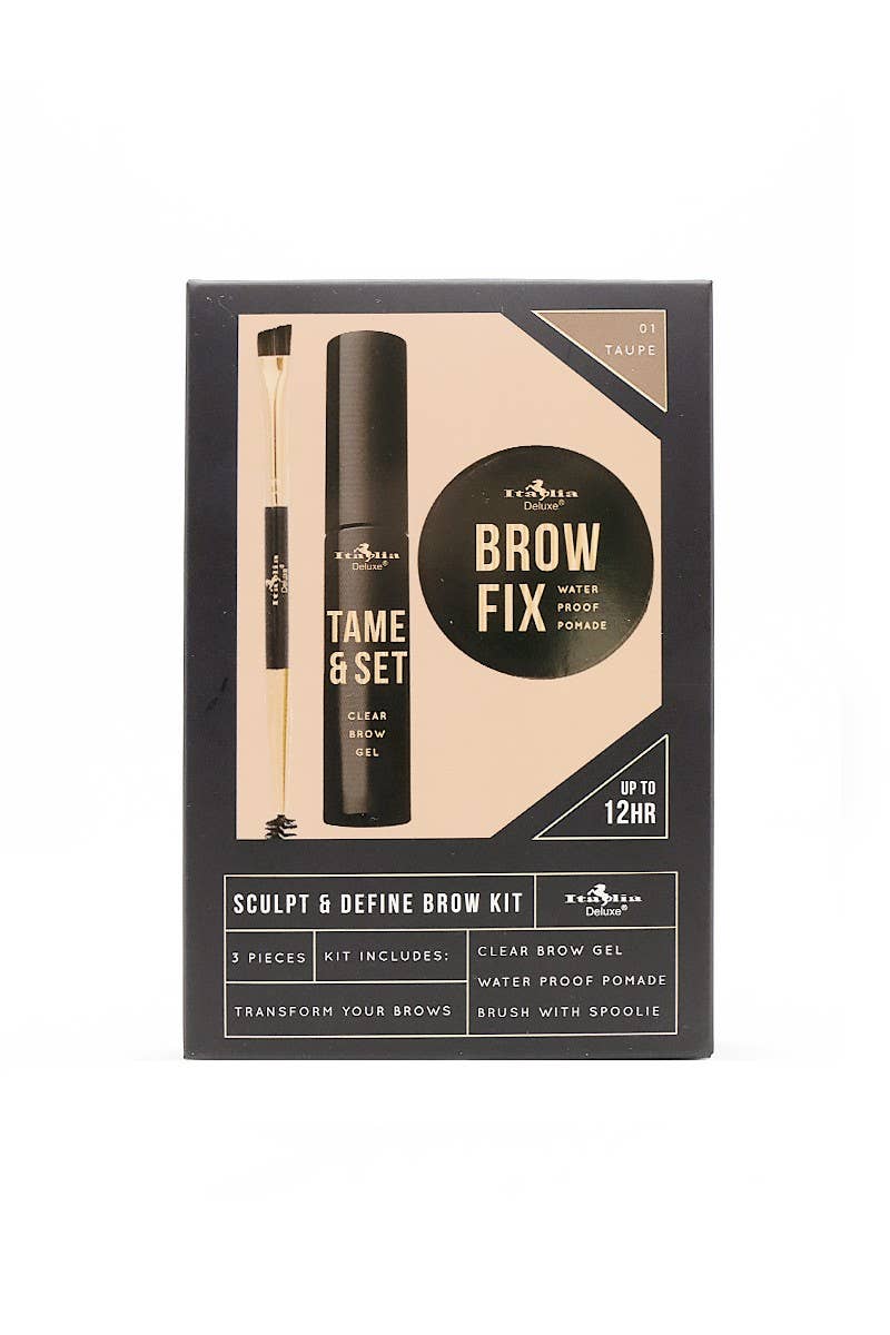 PINEAPPLE Beauty - Wholesale Eyebrow Set/Kit - Italia Deluxe 2321-1 Brow Fix Kit Taupe2