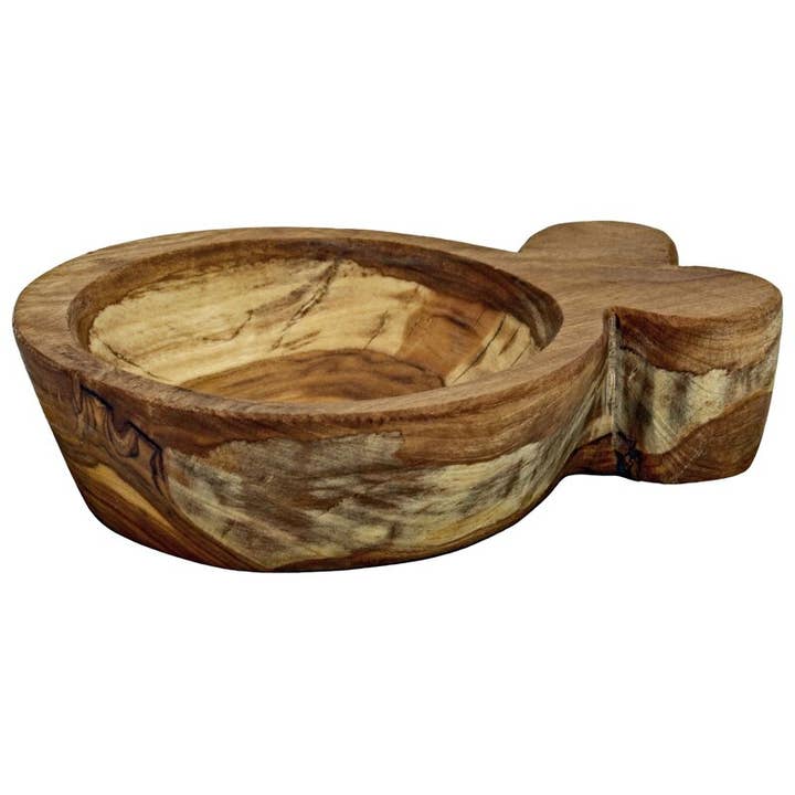 Olive Wood Soap Dish Apple, 8cm for wholesale by Spa Vivent