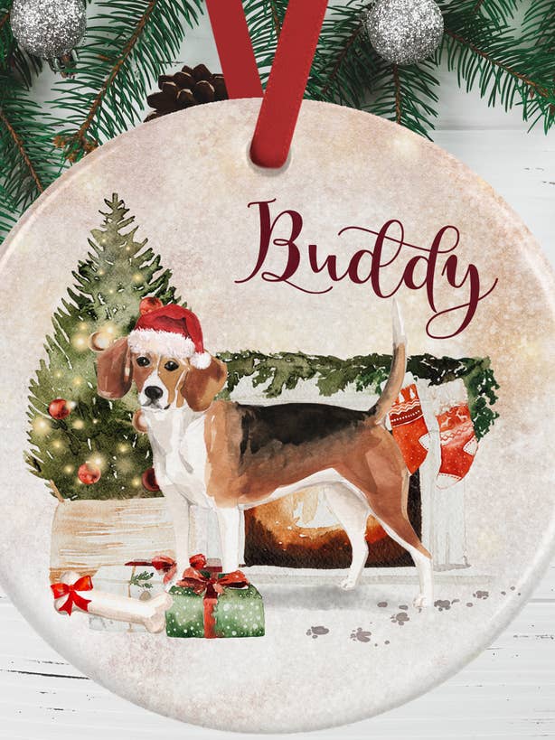 Beagle Christmas Decoration for wholesale by WagATudeTags