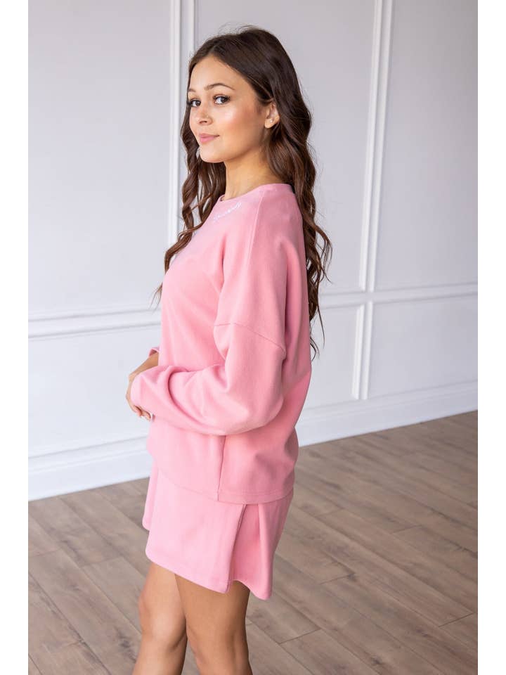 So Snuggly Pink Overload Lounge Wear Set for wholesale on Faire