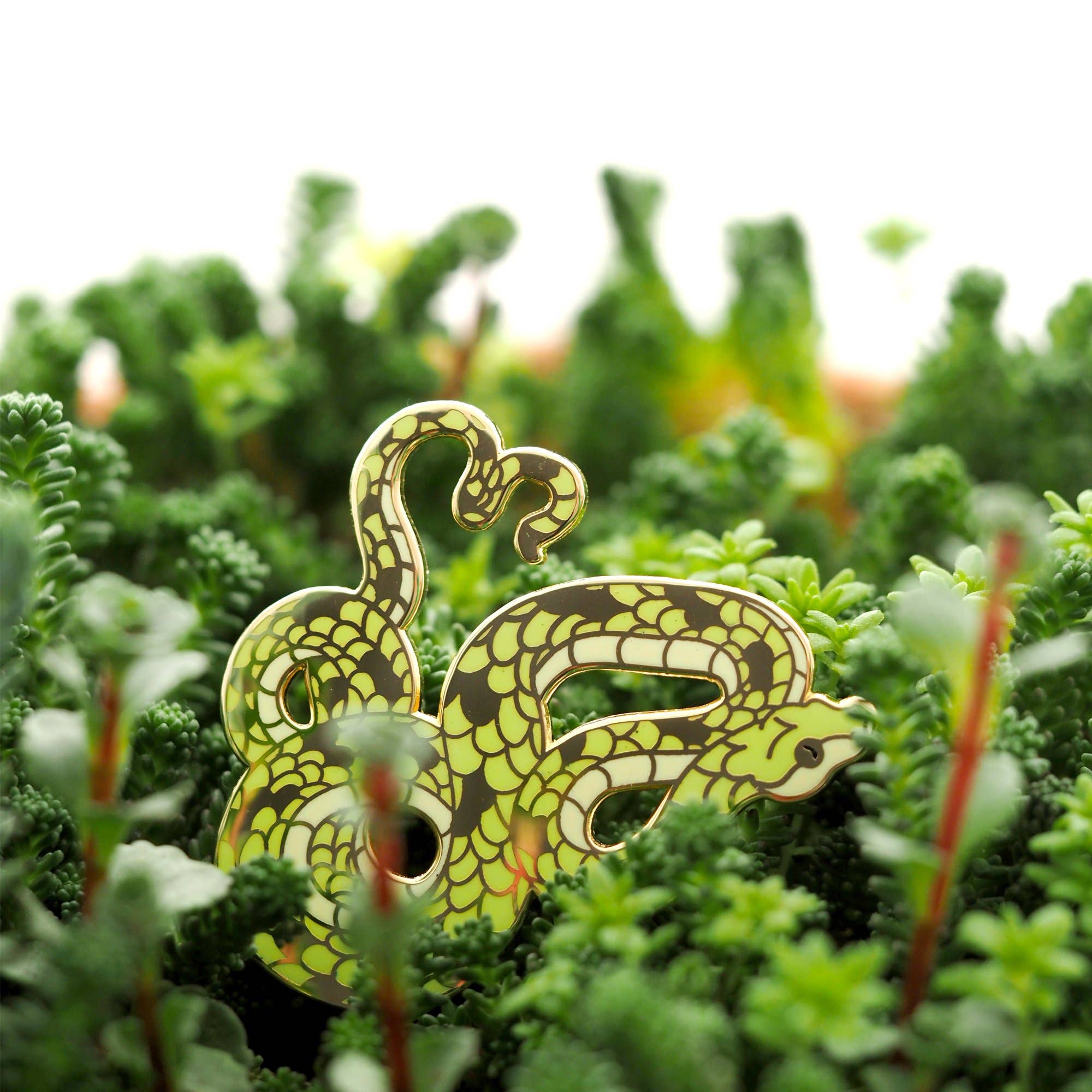 Shoal - Vente Épinglettes/boutons - Broche Boa Emeraude1