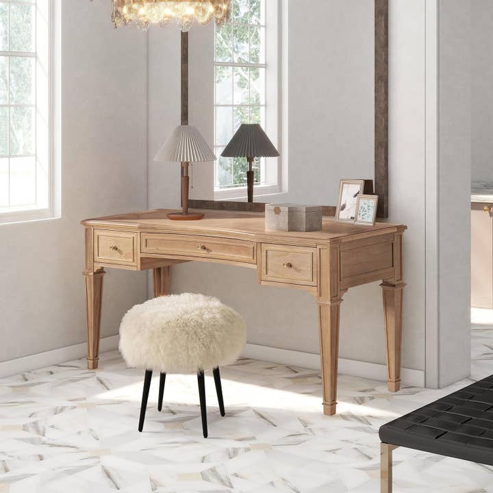Jennifer Taylor Home - Wholesale Console Table - Dauphin 55" 3-Drawer Wood Executive Desk