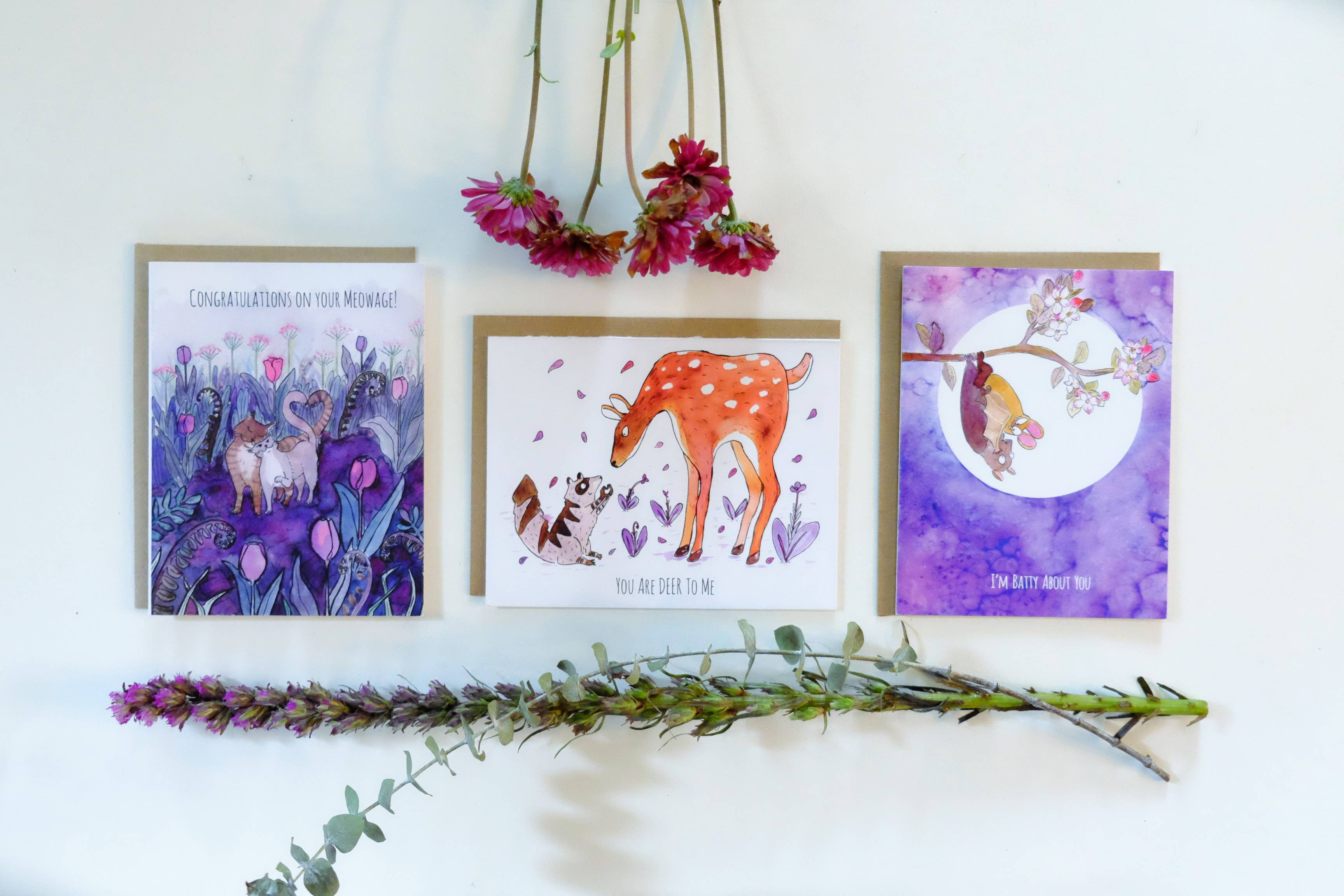 SquidCat, Ink - Wholesale Love Card - Batty Card1