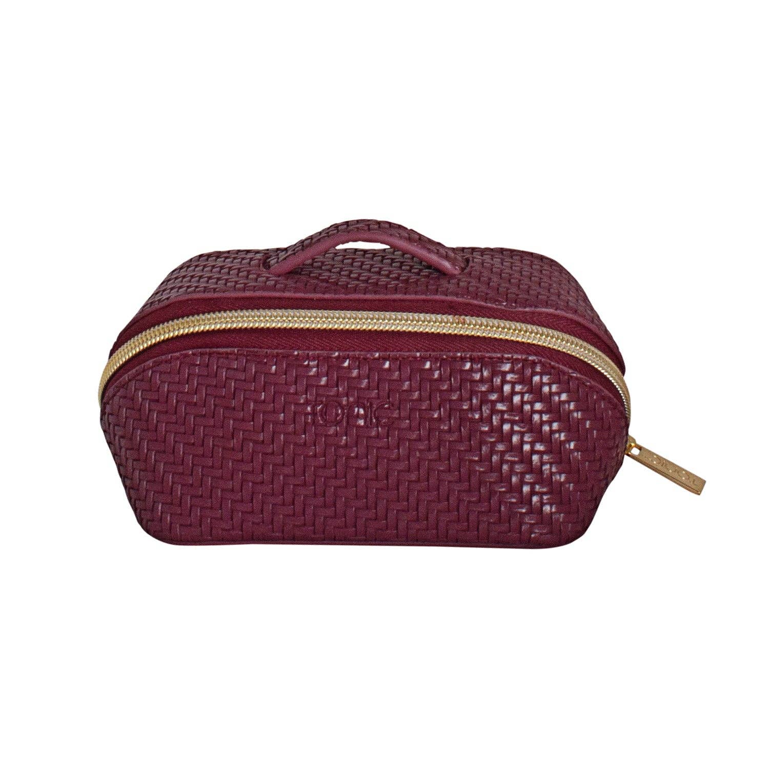 Tonic Australia - Wholesale Make-up/cosmetic bag - Herringbone Beauty Bag Small Plum0