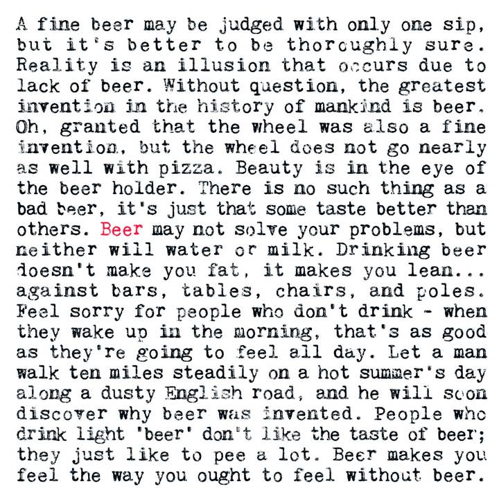 Coulson Macleod (U.S. Duties Paid) – wholesale Everyday greeting card – Beer Quotes Card, Beer Drinkers Card1