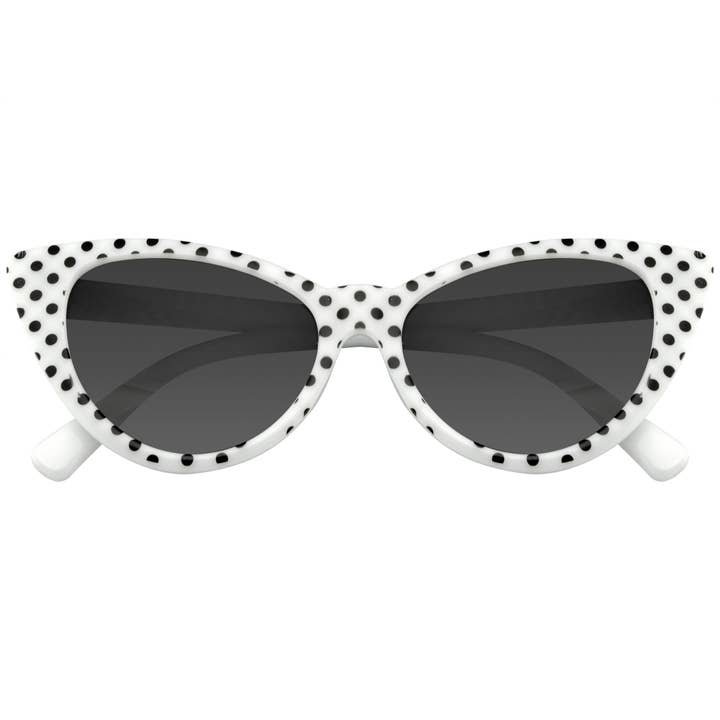 Emblem Eyewear - Wholesale Sunglasses - Women's - WOMENS RETRO ROCKABILLY POLKA DOT CAT EYE SUNGLASSES