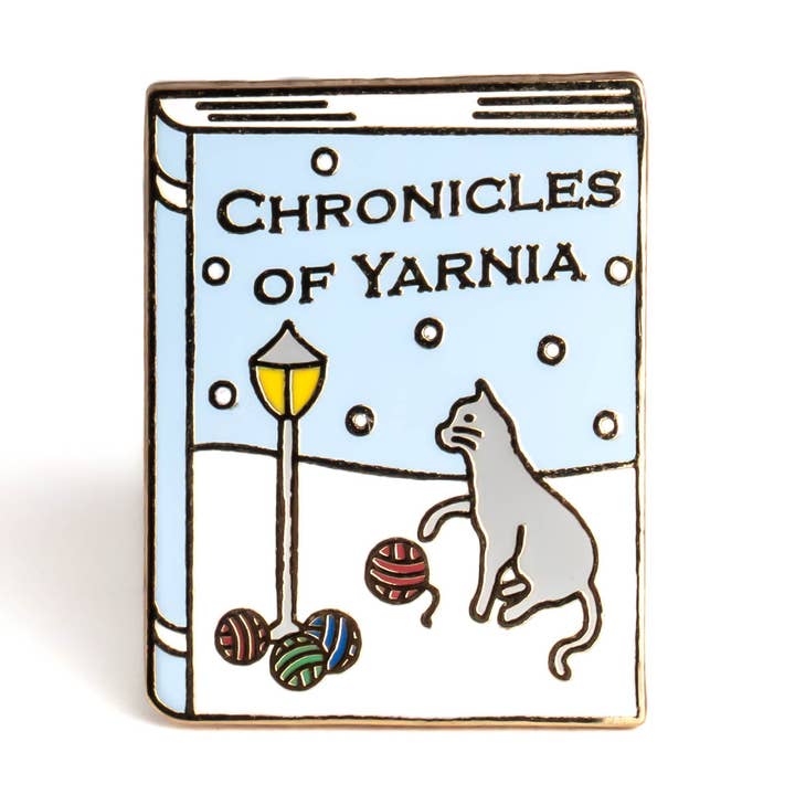 Chronicles of Yarnia Enamel Pin for wholesale by Bona Fide Bookworm