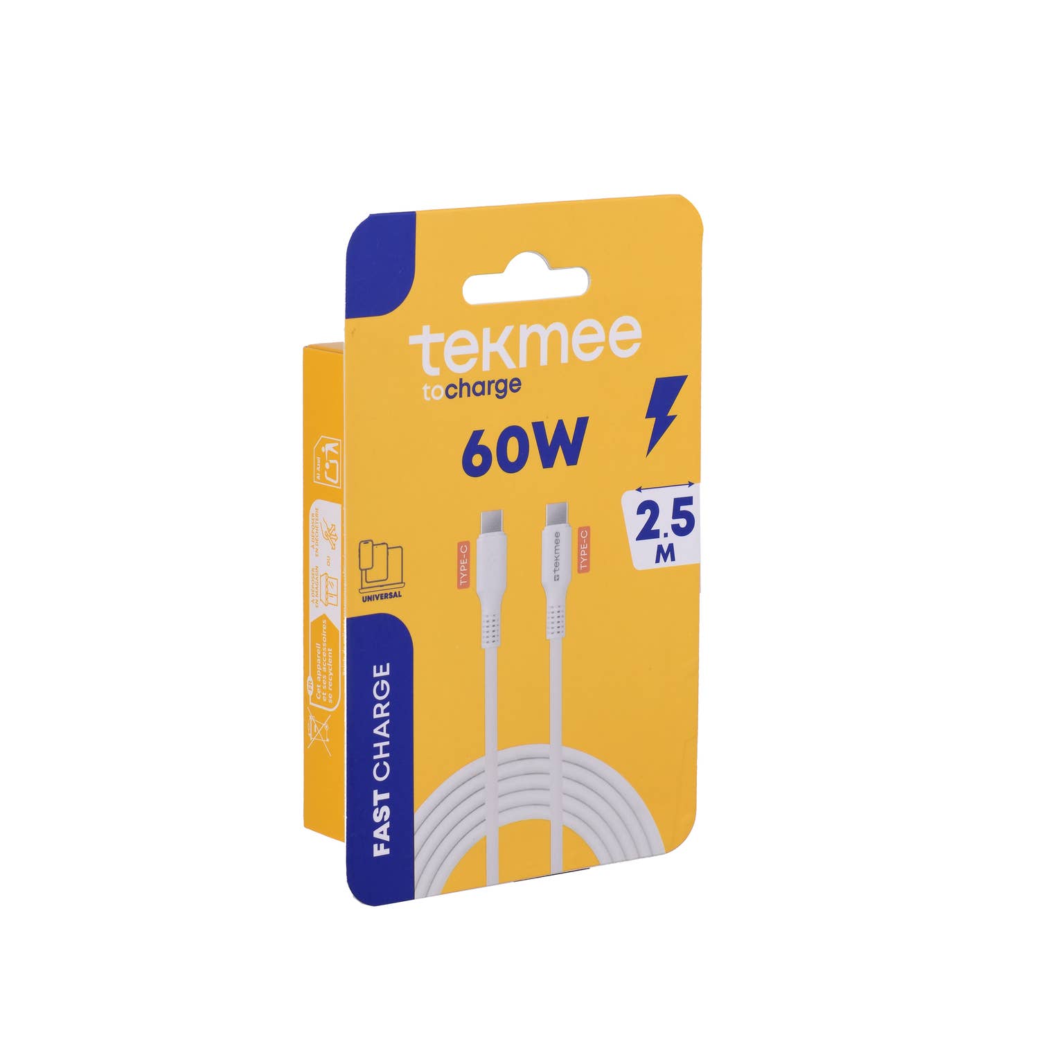 Tekmee - Wholesale Charging Cable - USB-C to USB-C cable 2.5M - 60W Fast Charging1