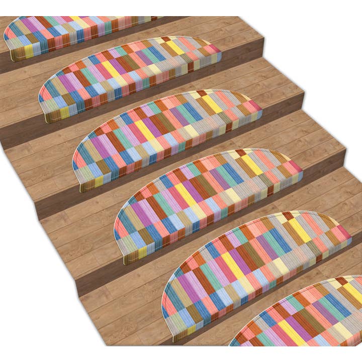 Set di tappeti per scale Vitaus 16 Joy of Rectangles 3022 per la vendita all'ingrosso da parte di Vitaus