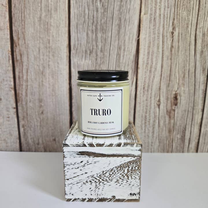 Outer Cape Trading Company - Wholesale Jar/Filled Candle - Truro Cape Cod Soy Wax Crackling Wooden Wick Candle bulk wholesale2