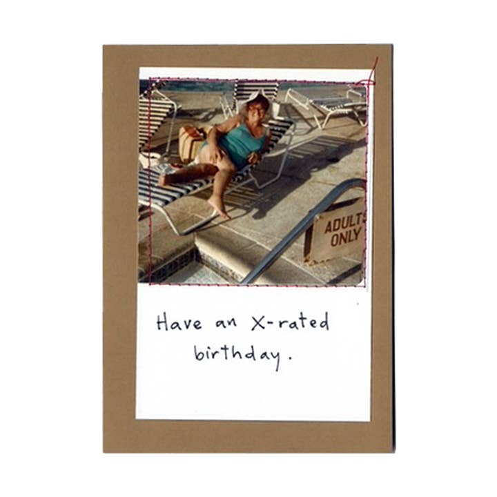 "Have an x-rated birthday." for wholesale by Visual Treats