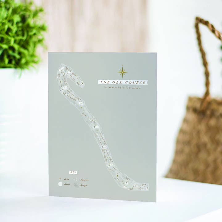 St. Andrews Links Golf Course Greeting Card for wholesale by Britain Illustrated