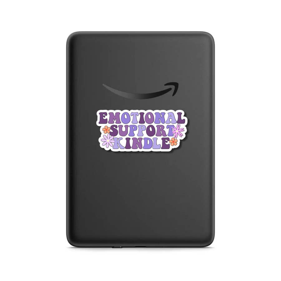 Emotional Support Kindle Sticker – fureverbooked