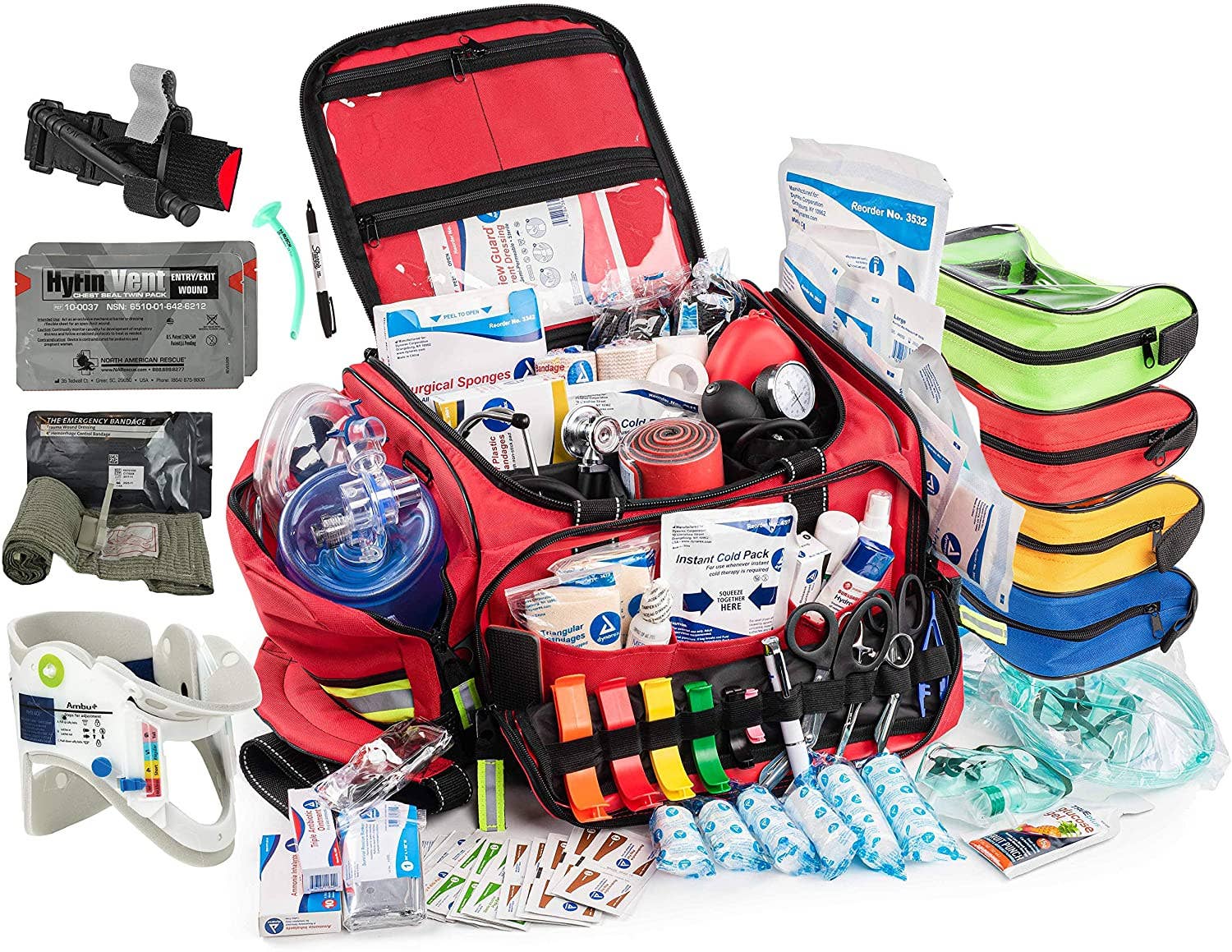 Scherber - Wholesale First Aid Kit - Scherber Premium First Responder Trauma Kit W/Bleeding Control - Fully Stocked8