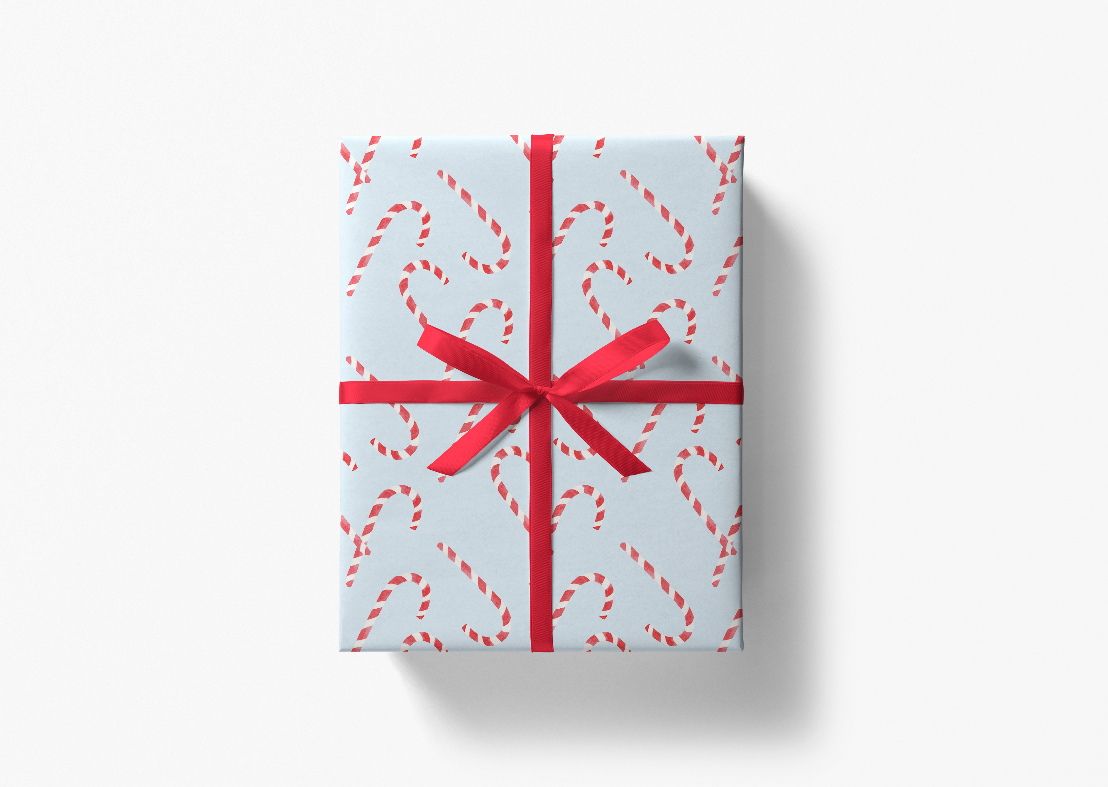 Liesel Anne Studios – wholesale Omslagspapper på rulle – Candy Cane Ljusblå Holiday Gift Wrap [Rullar med 3 ark]0