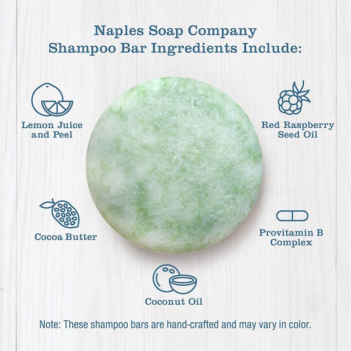 Naples Soap Company | Clean Beauty, Natural Bath & Body - Wholesale Shampoo Puck/Solid Shampoo - Stimulating Scalp Shampoo Bar – Peppermint & Tea Tree4