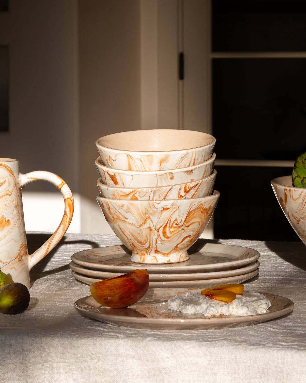 Une Vie Nomade - Wholesale Bowl - Marbled Terra Ramen Bowl - Set of 44