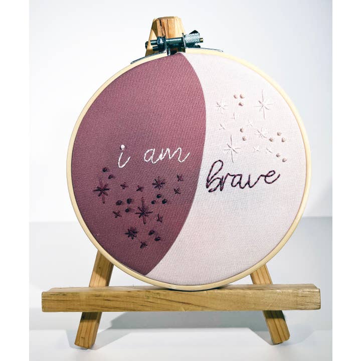 I Am Brave | Maya Angelou | Kit de broderie pour la vente par The Other Cat