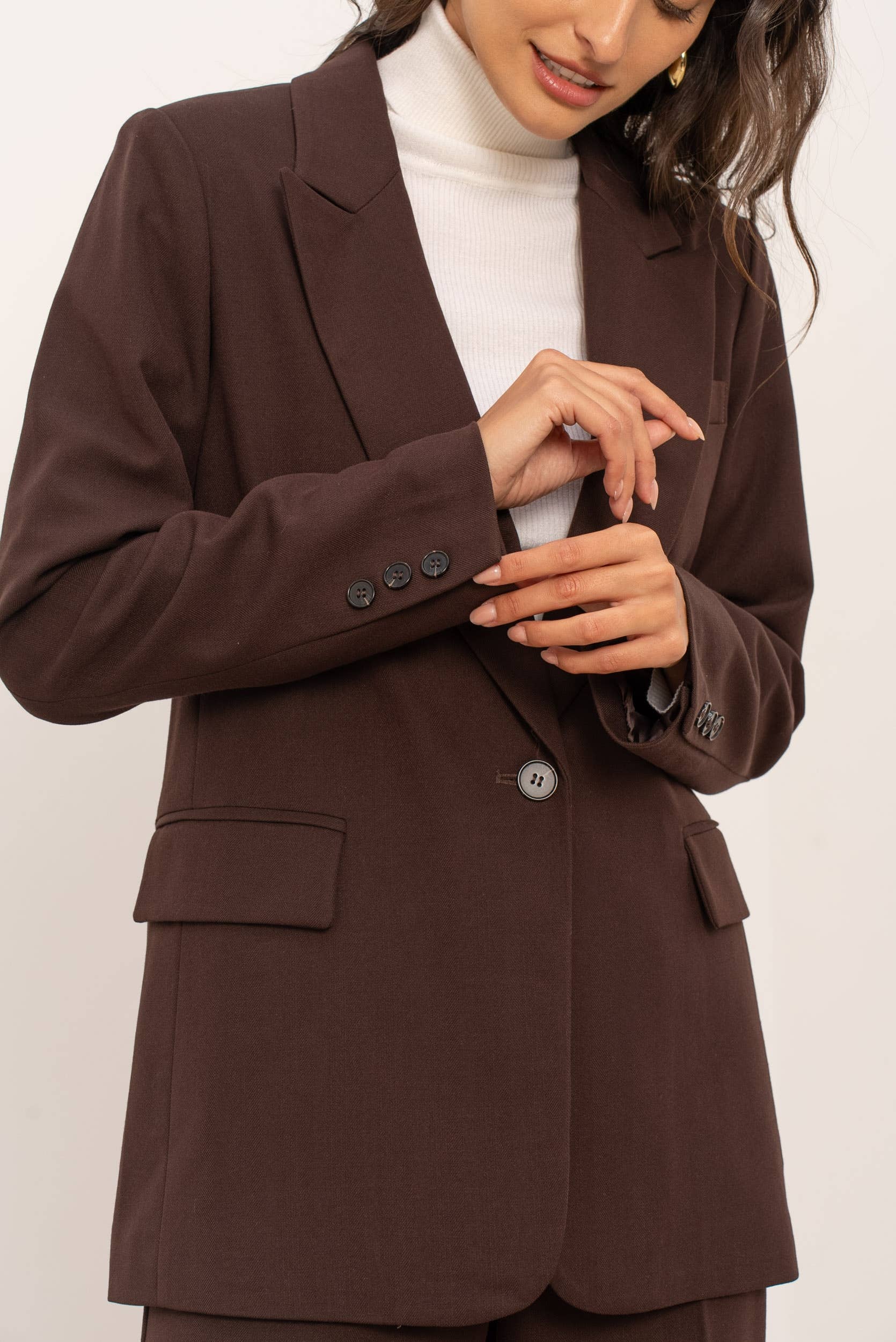 Attentif Paris - Wholesale Suit Jacket - Women's - Single-button straight blazer30