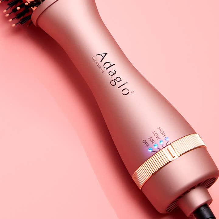 Adagio California - Wholesale Hair Dryer - Infrared Blowout Brush (Rose Gold Blush)