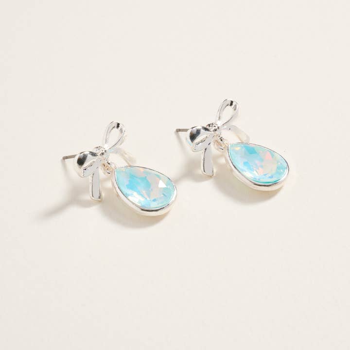 Designature New York - Wholesale Dangle Earrings - Teardrop Rhinestone with Metal Bow Post Earrings19