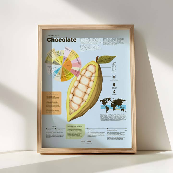 Fun Fact Co. - Wholesale Art Print - Chocolate Fun Facts Print2