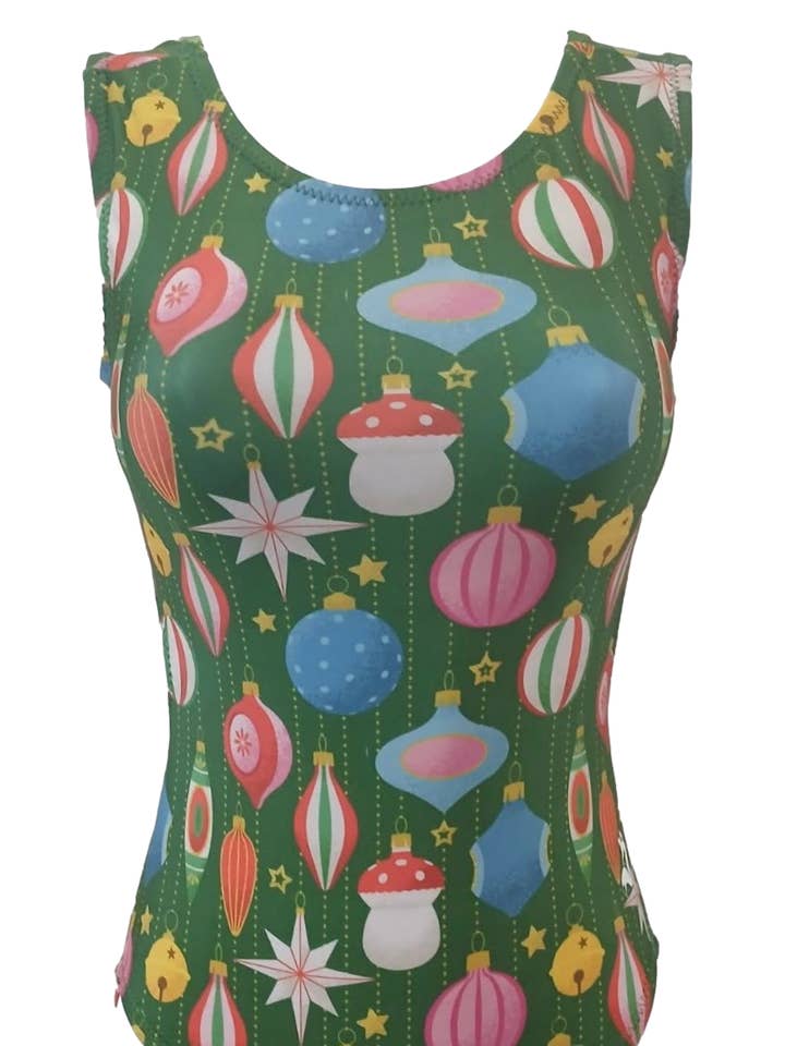 Heldere & Vrolijke Kerstversiering Turnpakje voor wholesale door Foxy's Leotards