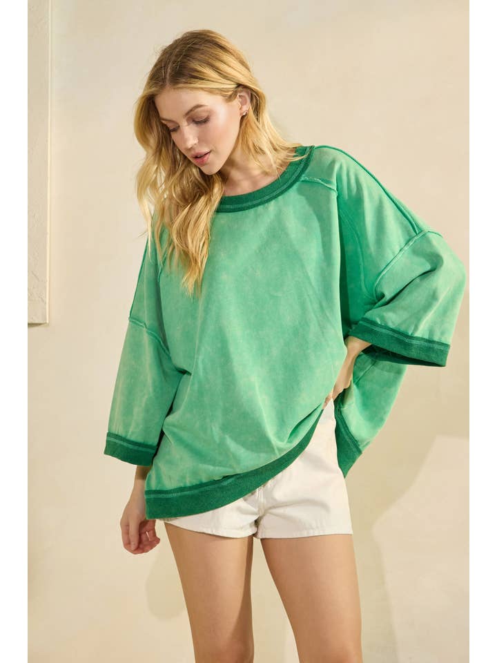 Sewn and Seen - Wholesale Top - Maternity - Mineral-Washed Oversized French Terry Top3