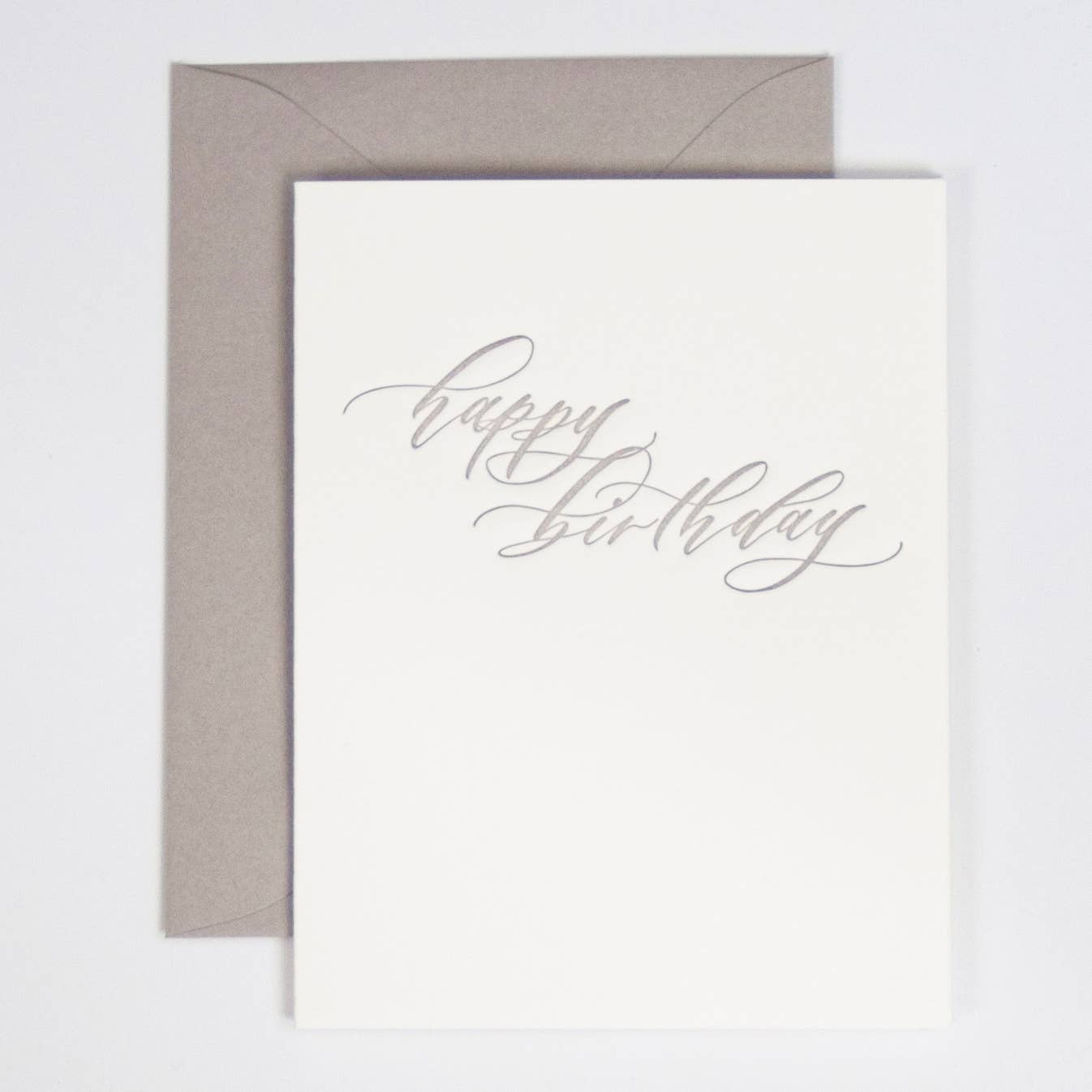 Seniman Calligraphy - Wholesale Birthday Card - Happy Birthday Letterpress Greeting Card0