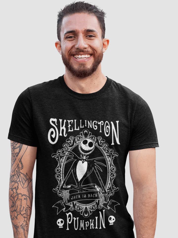 Nero Disney - Maglietta Jack Pumpkin King in vendita all'ingrosso su Faire