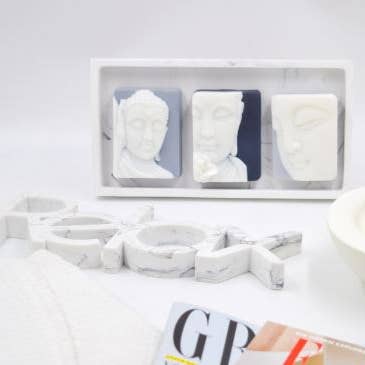 Set of Three Buddha Soap for wholesale by Secreté Obsession