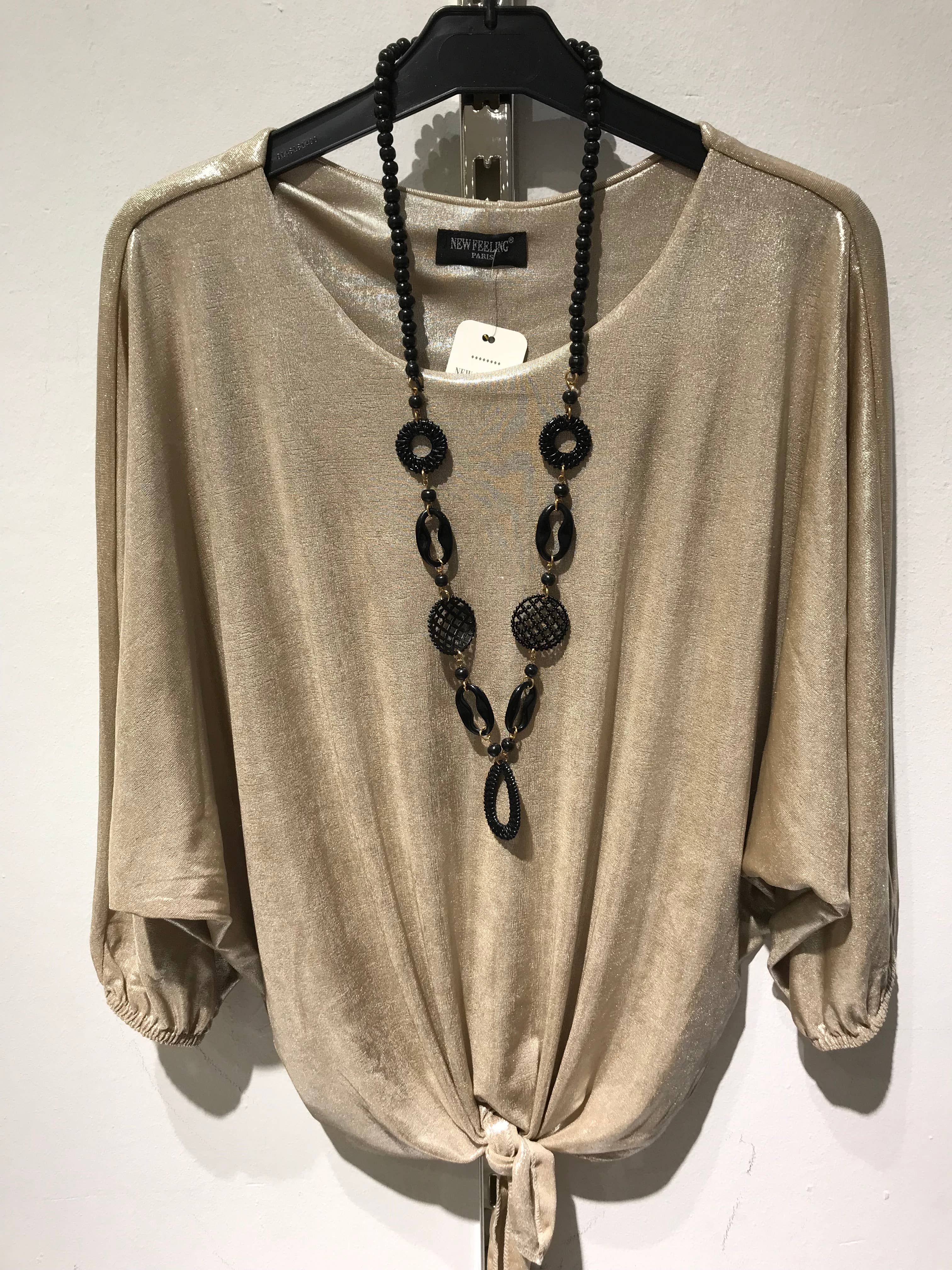 Only Yuan - Vendita all'ingrosso Camicetta - Donna - Blusa da festa ref 90446 con collo6