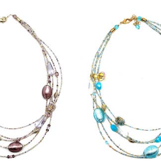 Alice Sturzinger LLC - Wholesale Beaded/Pearl Necklace - Alison Murano Glass Layered Necklace - Multiple Color Opt.10