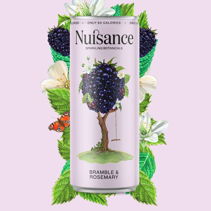 Nuisance Drinks – wholesale Soda/carbonated drink – Bramble & Rosemary | Botanical Soft drinks: Herby & Sweet0