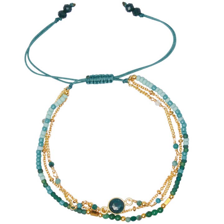 Marquet - Wholesale Beaded Bracelet - Danielle Fair Trade Multistrand Sliding Knot Bracelet2