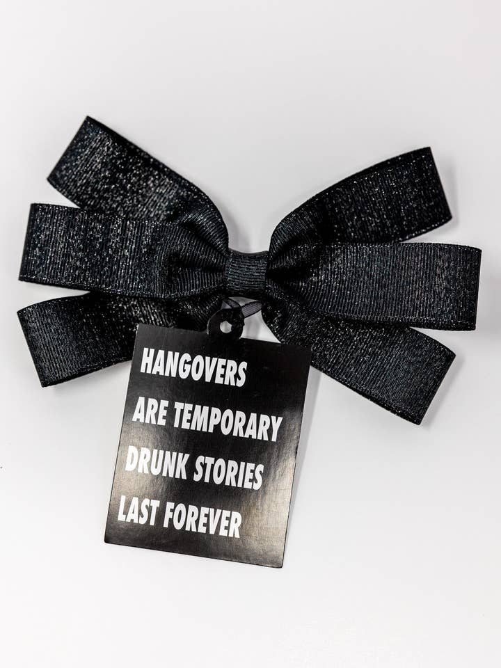 Bottle Bow + Gift Tag™ - Hangovers are temporary... for wholesale by Wrapido!